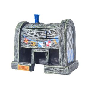 Hot sale Resin Cartoon SpongeBob SquarePants Aquarium Decoration The King Krabs  Fish Hideout Fish Aquarium Decorations