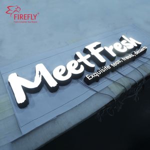 Customized Outdoor Illuminated Signage LED Sign Frontlit Letters Advertising Acrylic 3D Letter Wall Sign