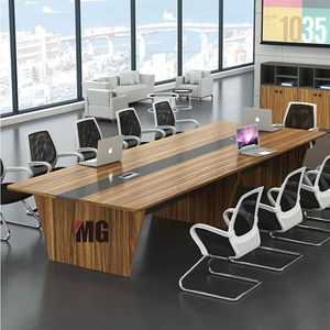 Wholesale price modern large size office conference wood table meeting room elegant  discussion desk for 10 person