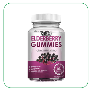 OEM supplement Sea Moss Elderberry Gummies Vitamin C Zinc Strength Detox Energy Elderberry Gummies