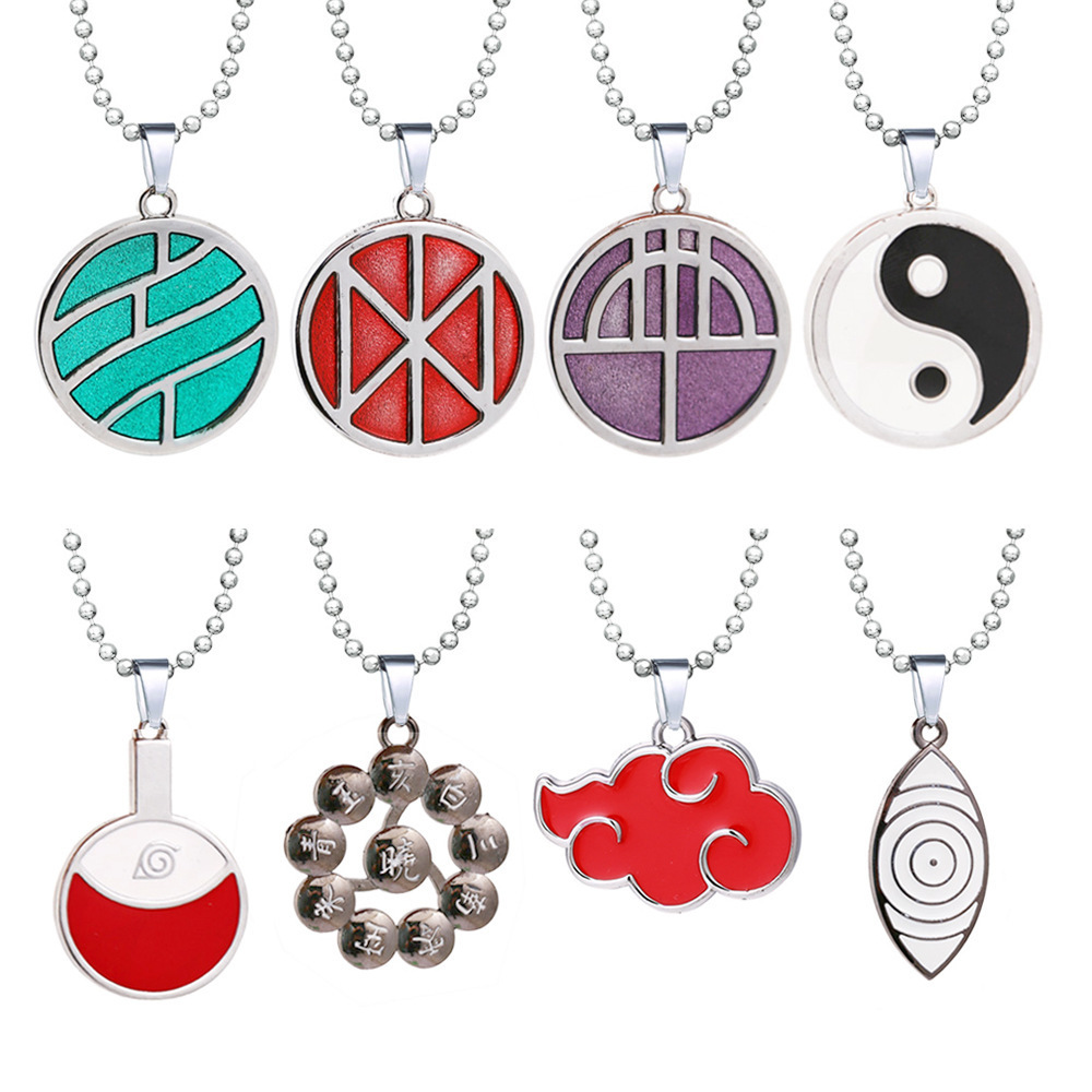 Shijiazhuang Beiman Trading Co., Ltd. Hokage Uchiha Itachi Fan Sharingan Boar Deer Ying Yang Pendant Bead Chain Necklace Akatsuki for Fans Jewelry