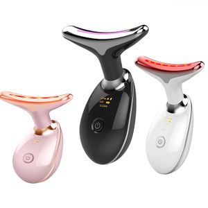 EMS 7 color led face light therapy Face & Neck Lifting Massager for Skin Tightening Wrinkle Removal Rejuvenation