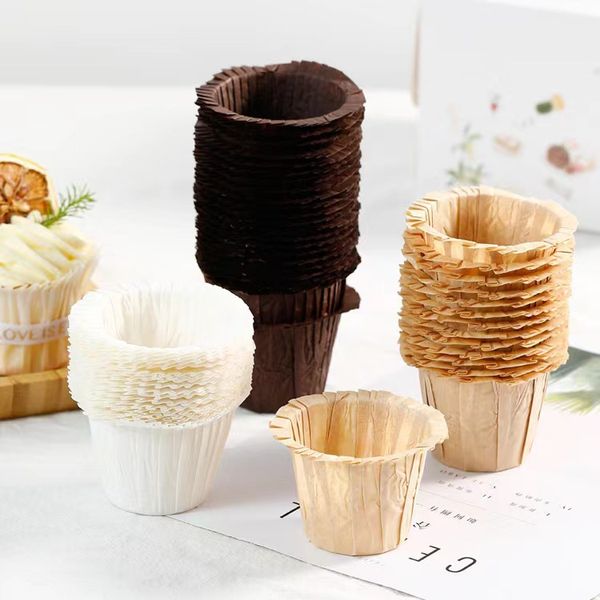 Baking tools food grade oil proof paper straw hat shape cupcake liners paper baking cups