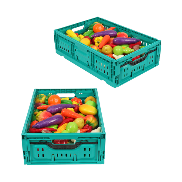 JOIN Hot Sale Heavy Duty Large Mesh Fruits Vegetable Collapsible Crate Customized Plastic Folding Crate For Handling Goods
