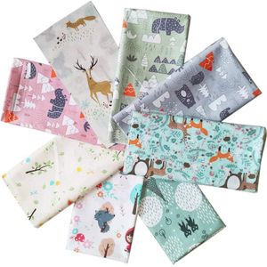 Fanni 8PCS Cartoon Fat Quarters Fabric Bundles Precut Cotton Fabric Squares Patchwork Bundles for DIY Sewing Art Craft