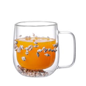250ml-300ml High Borosilicate Glass Factory price Glass Mugs Glass Cup for christmas gift
