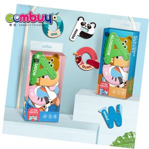 Educational animals cognitive kids learning letter board toys