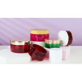 Idealpak Cosmetic Packaging Supplier 30ml Eye Cream Plastic Jar PET Amber Small Jar