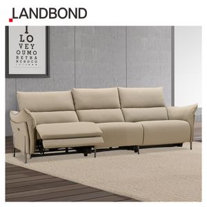 LANDBOND Modern Couches Luxury Living Room Sofa Electric 4 Seater Recliner Sectional Fabric Sofa Set Furniture With USB Charger