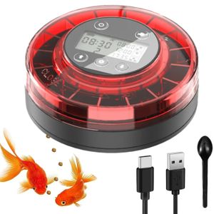 Automatic Fish Feeder For Aquarium Automatic Food Dispenser With Timer Rechargeable Timer Feeder With LCD Display