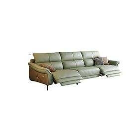 Electric  Furniture  Headrest Adjustable Leather L Shape Recliner Sofa Movable Sectional Sofa Set