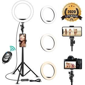 Innovative Gadgets 10 Inch LED Ring Light Selfie Makeup Youtube Ring Light Stand Tripod Vlog KitPopular