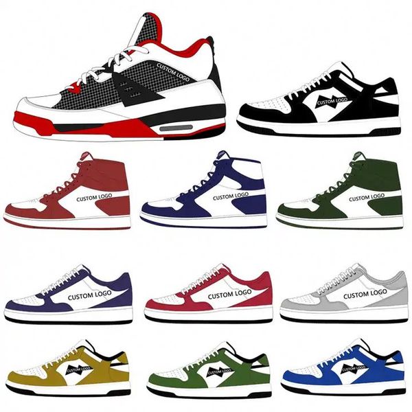 Men Custom Sports Shoes High Quality Fashionable Breathable Basketball Shoes in university Blue for Summer Autumn Running
