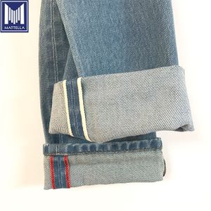 Washed Indigo Selvage Jeans Made With Cotton Denim Fabric Color Blocking Selvedge Customized Free Samples Denim Jeans Fabric