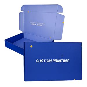 Customized logo postal big size printed corrugated mailer box shipping mailing clothing business packaging boxes