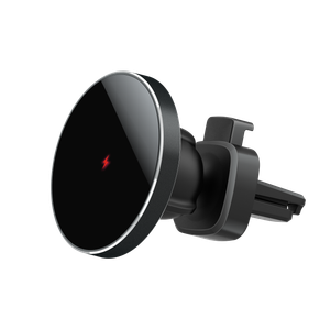 New design 15W aluminium fast charging magnetic wireless car charger for smart phones
