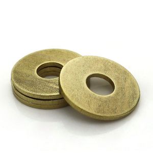 Factory Direct customized size  brass washer Anodized Yellow Flat Round Gasket Spring Washers Set
