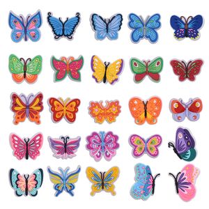 Shoe Charms Clogs Cartoon Charms Lovely Kawaii Accessories For Girls Women PVC Rubber Butterfly Shoe Decorations Shoe Charms
