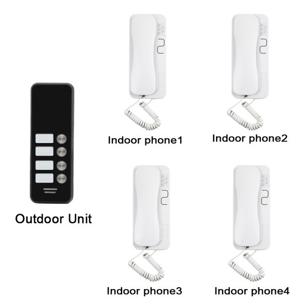 Home Security Audio Door Phone Indoor Wired Audio Intercom Handle with Unlock System for Walkie Talkie