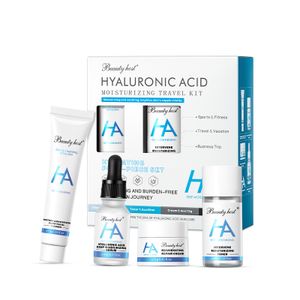 Facial Kit Skincare Product Supplier Hydrating Hyaluronic Acid Moisturizing Brightening Anti-aging Serum Skin Care Set