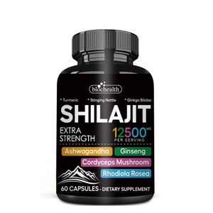 Biocaro Hot Sale Ashwagandha and Shilajit Capsule Pure Himalayan with Panax Ginseng Energy Booster Supplements