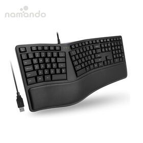 Split Ergonomic Keyboard with Wrist Rest Type Comfortably Longer Wired Ergonomic Keyboard for Laptop with Ergo Keyboard for PC