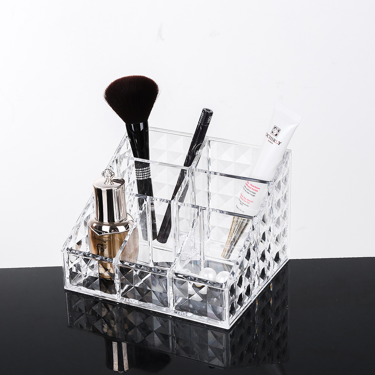 Suzhou Fangzhu Trade Co., Ltd. Acrylic Clear Makeup Brush Holder Organizer Lipstick Perfume Bathroom Cosmetic Vanity Organizers Storage With Factory