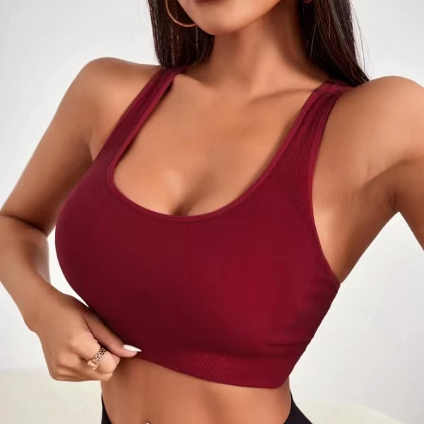 High strength shock-proof Polyback Sports Underwear Women, outdoor running High elastic Breathable fitness vest Yoga wear