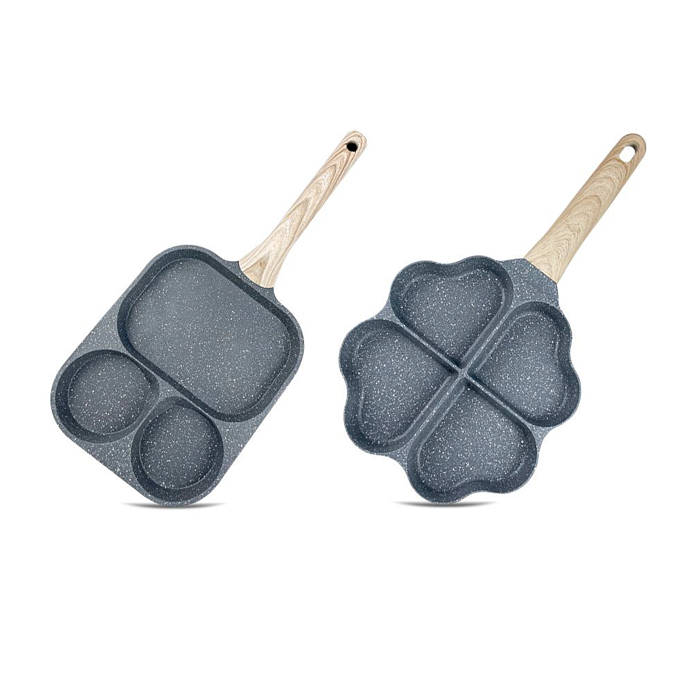 Jinhua Synmore Machinery Factory aluminium non stick frying pan non-stick granite coating breakfast egg cake kitchen fry pan 4 in 1 die cast fry pan