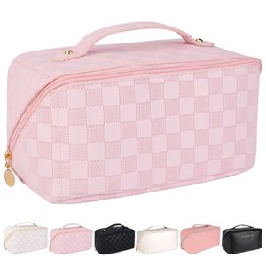 New In 2023  Travel Makeup Bags Custom Logo Makeup Storage Box Organizer Cosmetic Bag Pu Leather Cosmetic Bag