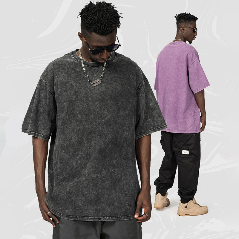 Fengmaodingfu (guangzhou) Technology Co., Ltd. High Quality Custom Oversized Blank Men 100% Cotton Tshirt Print Vintage Organic Cotton T Shirts Wholesale acid wash t shirt
