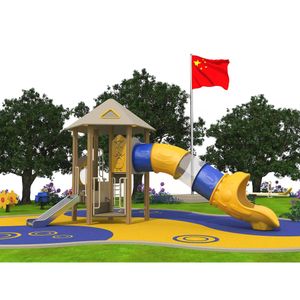 Hot Sale Wooden Slide Playhouse & Toy Set: Fun Outdoor Playground for Toddlers Ideal for Kindergarten Children