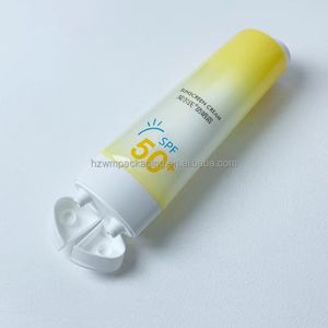 OEM D40mm Oval shape Double Cosmetic Tubes with flip cap for cosmetic tube packaging