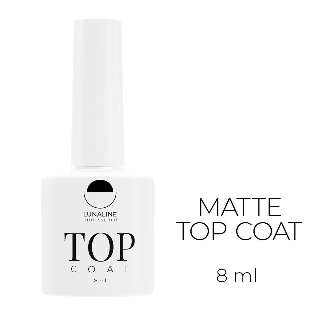 IE Saryozden Almira Fanilevna LunaLine Cristal matte finish top coat non wipe easy soak off top coat for nails professional manicure UV gel set