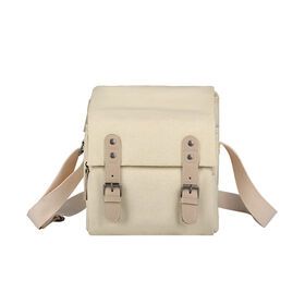 Camera Bag Canvas Leather Trimming Compatible for Nikon,Canon,Sony Mirrorless Camera and Lenses Waterproof,Camera Shoulder Messeng