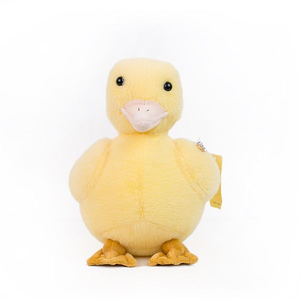 custom 12cm  Stuff yellow duck plush toy family animal toys