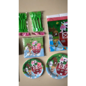 Pet dog theme party decoration wholesale happy birthday banner pennant disposable tableware supplies