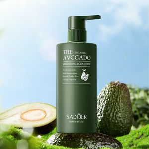 OEM Private Label Organic Avocado Brightening Body Lotion High Moisturizing Smoothing Tender Body Care Skin Lasting Fragrance