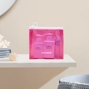Custom Travel Portable PVC Makeup Bag with Waterproof Clear Transparent Zipper Fashionable Wash Colorful Beauty Storage Solution
