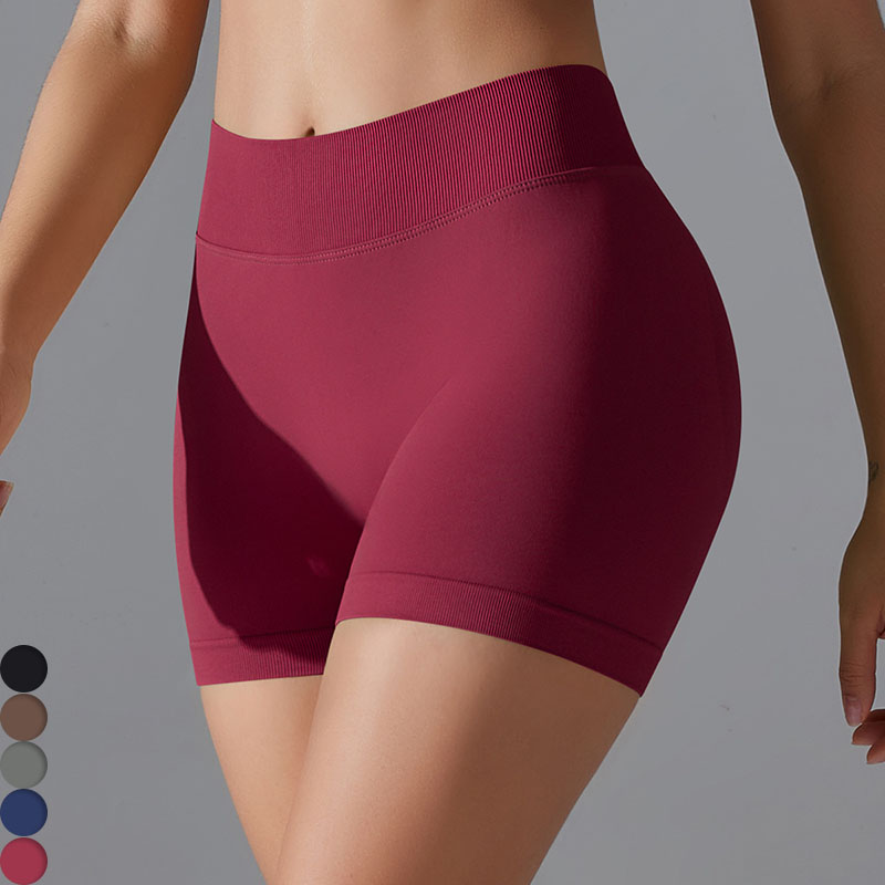 High Waist Scrunch Butt Lift Butt Solid Yoga Shorts Sexy Seamless Women Running Fitness Yoga Sports Shorts