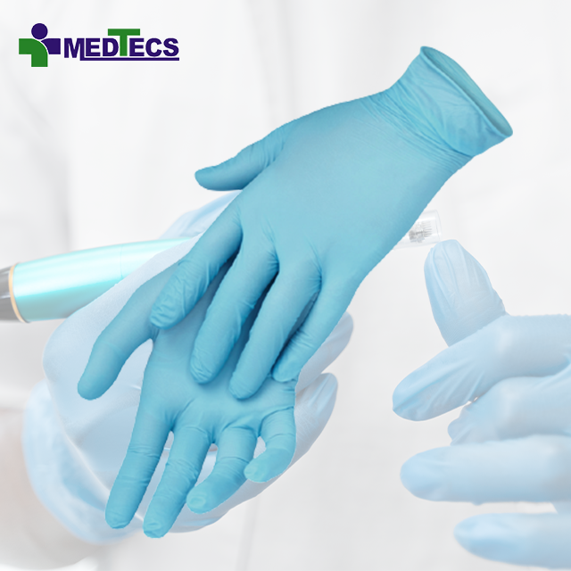 Textured Grid Medic Tough Food Grade Disposable Nitrile Gloves