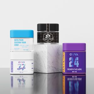 Square luxury glass jar smell proof child resistant cap glass concentrate jar 5g 9g child proof glass jar with cr lid