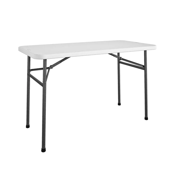 4FT HDPE Rectangle Table Portable and Foldable Garden Table Wholesale Outdoor Indoor Plastic Metal Steel Modern HDPE Top