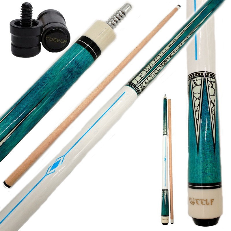 TQG-44 142cm Wooden Carom Cue Stick 1/2 Billiard Cue for House Bar Pool Table Maple Butt Sleeve and 12mm Tip Size