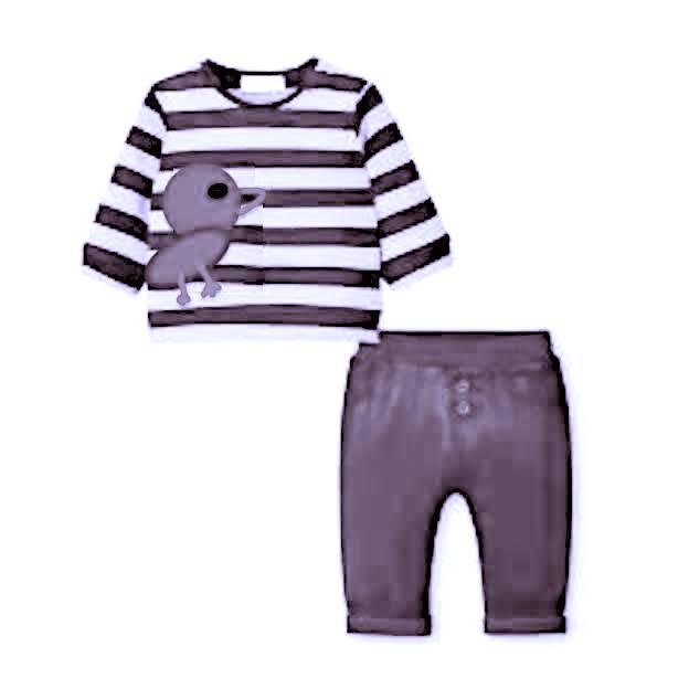 Summer Style Designer Baby Apparel in India Knitted Cotton Jump Daisy Baby Wear Top and Bottom with Button Closure