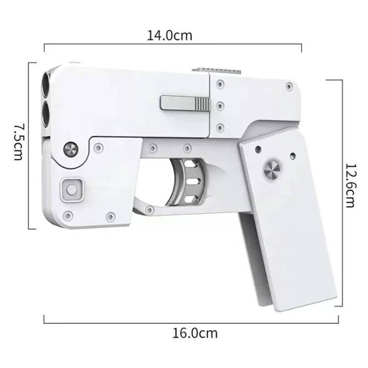 Ningbo Dailysun Technology Co., Ltd. Card Of Life Folding Mobile Phone Toy Gun Can Launch Soft Bullet Launcher Rifle Simulation Pistol Toy Boy Gift Outdoor Toy