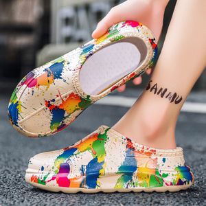 Cross-border large size fashion autumn and winter new wear EVA waterproof casual shoes lazy shoes chef trend male bao-toe drag
