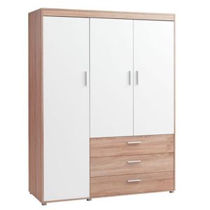 Custom modern bedroom furniture simple  cheap closet ready to assemble rattan wooden wardrobe for home furniture