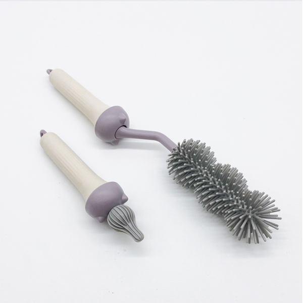 New Design Silicone Baby Feeding Bottle Brush And Nipple Baby Bottle Brushes For Cleaning Kitchen