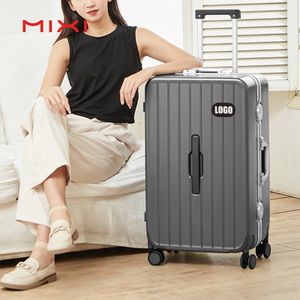TSA code lock travelling trolley bags 24 26 28 inch large travel bag smooth universal wheel customize luggage